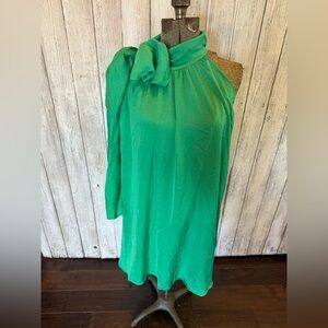 Elegant Green Halter Dress